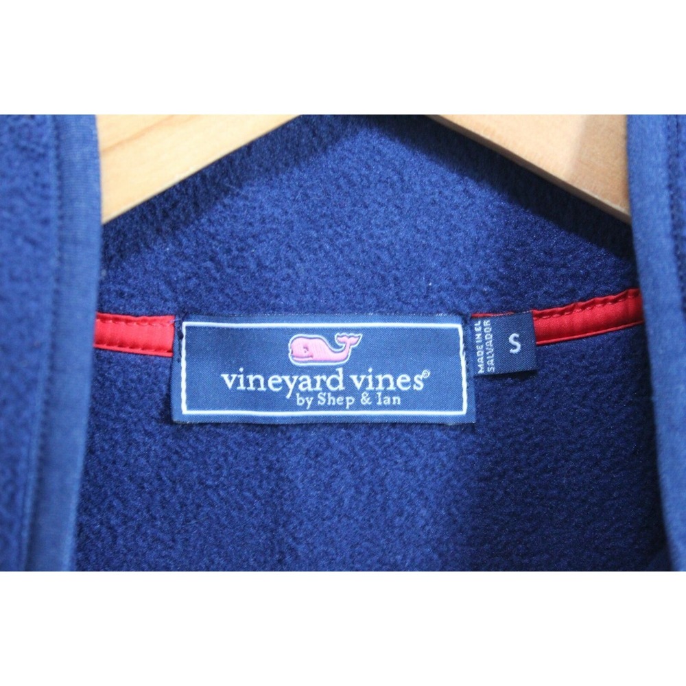 Vineyard Vines Snap Placket Fleece Shep Shirt Pullover Blue Men's Small Sweater - Picture 4 of 13